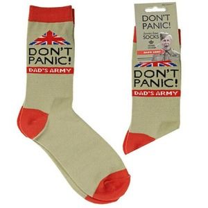 Official Dad's Army Don't Panic Socks Mens Size 8-12